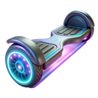 dramatic rustic Futuristic Self Balancing Scooter with LED Lights professional png