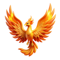 wonderful modern Fiery Phoenix A Digital Render of a Mythical Bird authentic png
