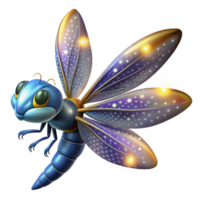 wonderful classic Luminous Dragonfly A Fantasy Insect with Sparkling Wings premium png