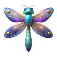 wonderful rustic Luminous Dragonfly A Fantasy Insect with Sparkling Wings high quality png