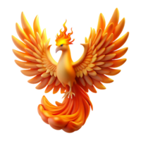 beautiful abstract Majestic Firebird A Digital Render of a Mythical Creature authentic png