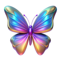 dramatic creative Iridescent Butterfly A Digital Render of a Colorful Insect high resolution png