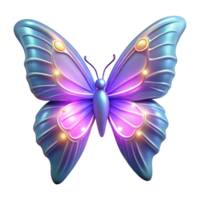 extraordinary minimalist Luminous Butterfly Digital Render of Glowing Insect Wings high quality png