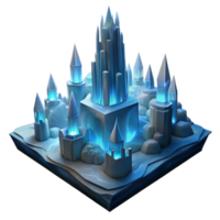 extraordinary rustic Enchanted Ice Castle A Digital Render of a Fantasy Fortress genuine png