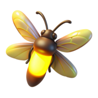 stunning vintage Glowing Insect Digital Model of a Firefly high resolution png