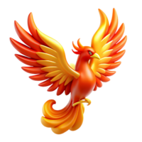 beautiful vintage Majestic Firebird A Digital Render of a Mythical Creature high resolution png