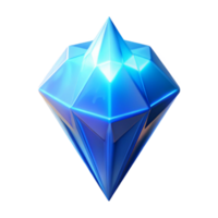 elegant artistic Luminous Blue Gem A Digital Render of a Sparkling Crystal genuine png