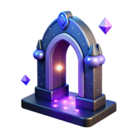 extraordinary classic Luminous Archway Digital Render of a Magical Portal authentic png