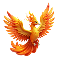 extraordinary abstract Fiery Phoenix A Digital Render of a Mythical Bird authentic png