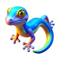 magnificent rustic Vibrant Gecko Digital Render of a Colorful Lizard exclusive png