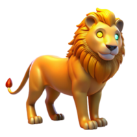 stunning classic Golden Lion Digital Render of a Majestic Creature exclusive png
