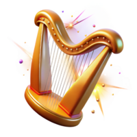 magnificent classic Golden Harp A Symphony of Light and Sound exclusive png
