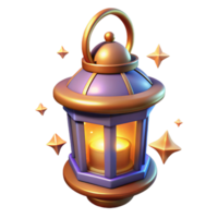 dramatic creative Enchanted Lantern Digital Render of a Magical Illuminated Lamp premium png