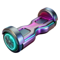 vibrant minimalist Futuristic Self Balancing Scooter with Illuminated Wheels authentic png