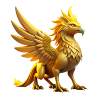 elegant traditional Golden Gryphon Majestic Creature of Myth and Legend authentic png