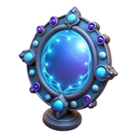 elegant rustic Enchanted Ornate Mirror Fantasy Game Asset 4K png