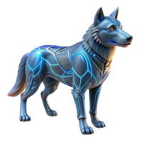 impressive traditional Cybernetic Wolf Futuristic Canine with Advanced Technology premium png
