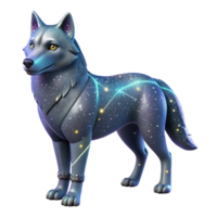 elegant rustic Celestial Wolf A Digital Render of a Galactic Canine exclusive png