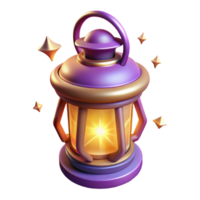 extraordinary artistic Glowing Lantern with Sparkling Stars Digital Render high resolution png