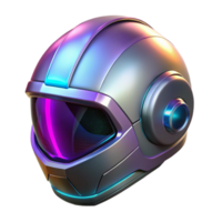 magnificent rustic Futuristic Helmet Design Cyberpunk Style Headgear with Neon Accents authentic png