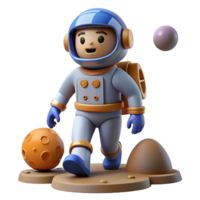 magnificent classic Digital Render of Astronaut Exploring Planetary Surface detailed png