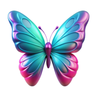 extraordinary artistic Iridescent Butterfly A 3D Render of a Colorful Insect high quality png