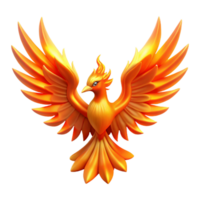 impressive modern Majestic Firebird Mythical Creature with Fiery Wings exclusive png