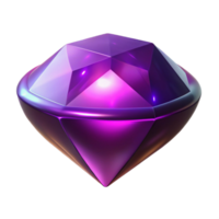 elegant vintage Luminous Gem A 3D Render of a Sparkling Purple Crystal authentic png