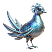 elegant abstract Metallic Avian Robot Futuristic Bird Design high resolution png