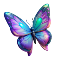 serene minimalist Iridescent Butterfly A 3D Render of a Colorful Insect exclusive png