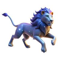 dramatic modern Celestial Lion A 3D Model of a Magical Creature authentic png