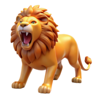 wonderful abstract Roaring Lion 3D Model of a Majestic Animal authentic png