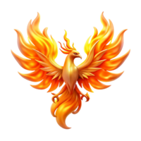 wonderful rustic Majestic Firebird Mythical Creature of Flame and Feathers 4K png