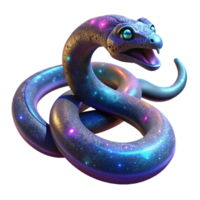 stunning creative Cosmic Serpent A 3D Render of a Celestial Snake exclusive png