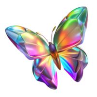 wonderful vintage Iridescent Butterfly A 3D Render of a Prismatic Insect authentic png