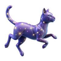 extraordinary artistic Celestial Cat A 3D Render of a Feline Constellation original png