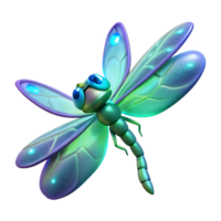 extraordinary creative Luminous Dragonfly 3D Render of a Sparkling Insect high resolution png