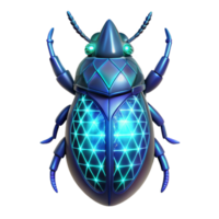 magnificent abstract Cybernetic Beetle 3D Render authentic png