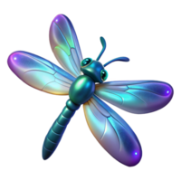 elegant creative 3D Dragonfly Illustration Iridescent Wings high resolution png
