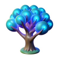 stunning rustic Glowing Orb Tree 3D Render high resolution png