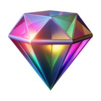 impressive rustic Iridescent Gem 3D Render high resolution png