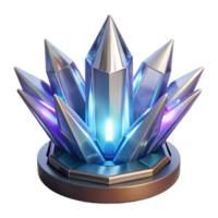 vibrant artistic Glowing Crystal Cluster 3D Render professional png