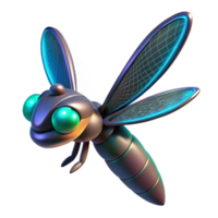 serene rustic Cyber Dragonfly 3D Render authentic png