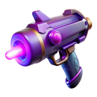 extraordinary modern Purple Ray Gun 3D Render authentic png