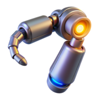 beautiful minimalist 3D Render Robotic Arm Illustration authentic png
