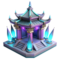 stunning abstract Fantasy Temple 3D Render professional png