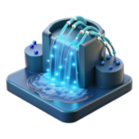 Data Flow Visualization Abstract Waterfall Concept png