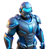 beautiful creative 3D Render Futuristic Armored Robot authentic png