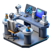 Robot at Desk AI Automation in Modern Workplace png