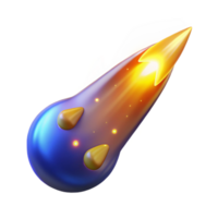 extraordinary rustic 3D Render of a Comet original png